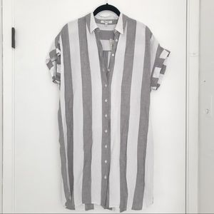 Madewell Central Shirtdress - Stripe Linen